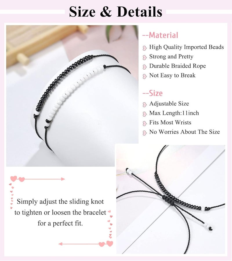 UNGENT THEM Pinky Promise Matching Bracelet for Couples Soulmate Man Distance Relationship Gifts for Women Men Him Her… - Image 4